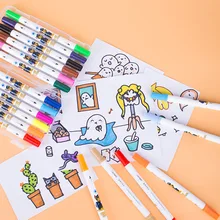 Набор канцтоваров для детей 70716 Щенячий патруль двуглавый фломастеры Набор студентов детей окрашенные Граффити мягкая голова большой объем