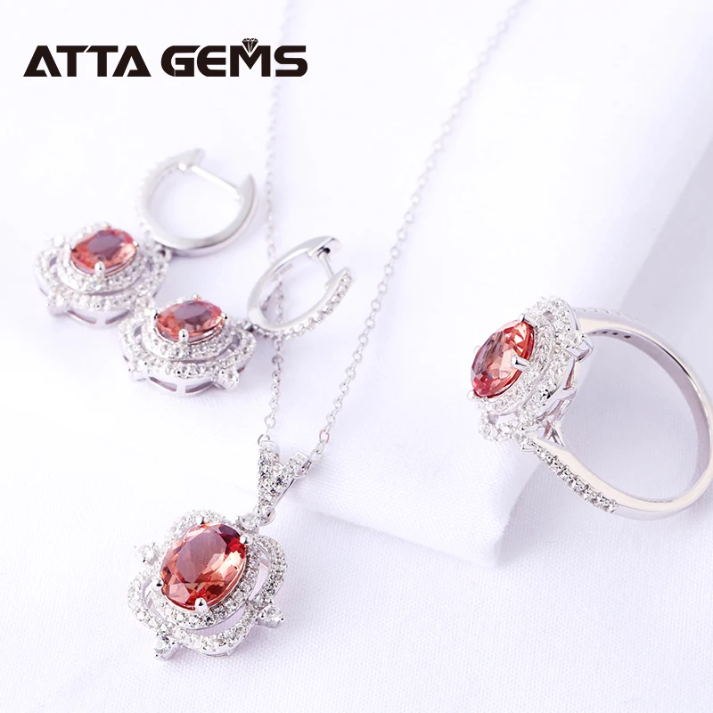 Diaspore Sterling Silver Jewelry Set Oval Cut Created Diaspore Sultanite Romantic Set for Women Wedding Engagement Occasion