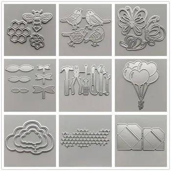 Plantillas de metal para punzón, troqueles de animales, coches, mariposas, lazos, moldes para papel y foto, ideal para álbumes, 29 estilos, 2021