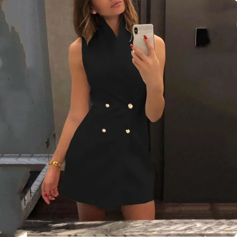 Sexy Black Formal Dresses Office Lady 