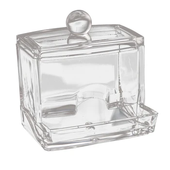 

Clear Acrylic Cotton Swab Makeup Case Stick Box Storage Stand Rack