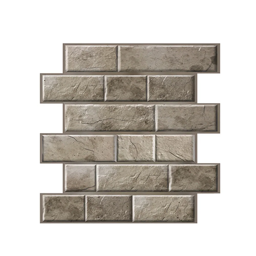 

3D Tile Brick Wall Sticker Self-adhesive Waterproof Foam Panel 30 X 30cm Durable