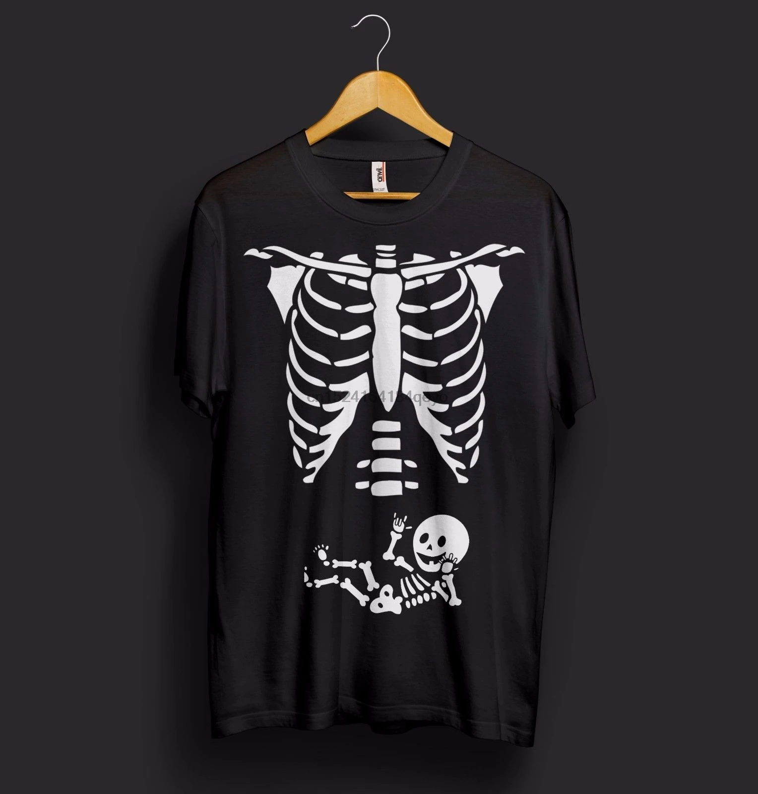 

Maternity Baby Skeleton Halloween T Shirt Top Bones Funny Scary Loading Pregnant