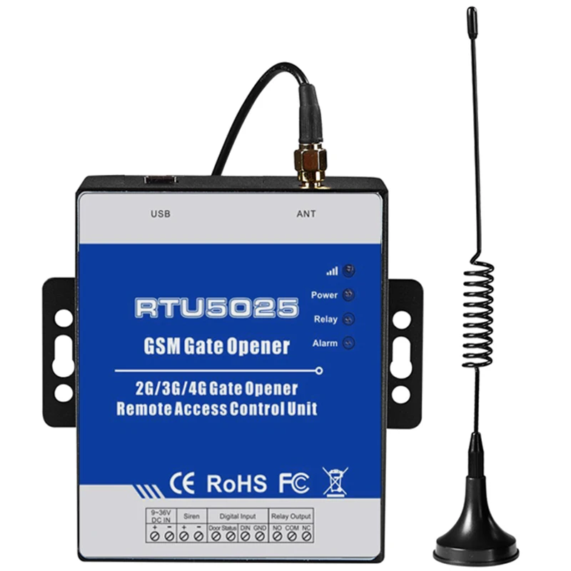

RTU5025(3G) Remote SMS Alarm Controller Remote Access Controller Opener Relay Switch Remote (EU PLUG)