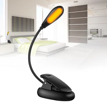 

Office Kids Eye Protection USB Rechargeable Bendable Neck Mini Clip On LED Reading Light Bedside Night Lamp Dimmable Headboard