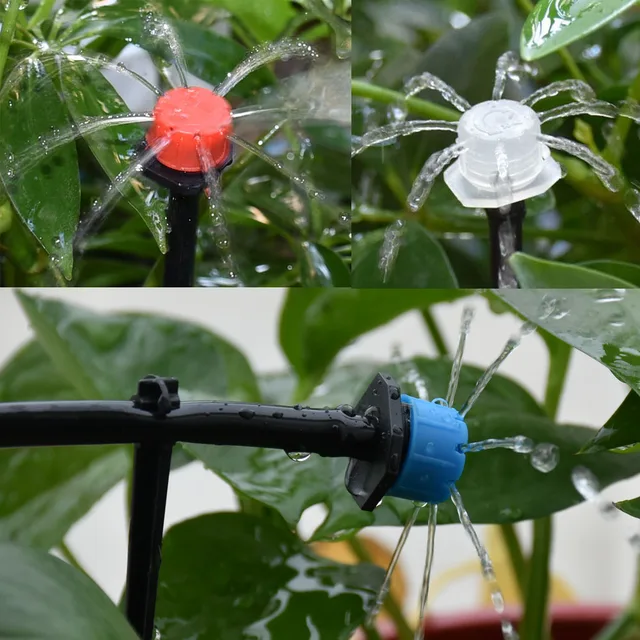 30-1000PCS 4/7mm Garden Irrigation Nozzle Adjustable Dripper Watering Sprinkler Drip Irrigation System Watering Potted Plants 2