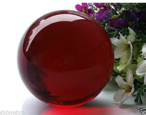 YM 314 40mm Asian Rare Natural Quartz Red Magic Crystal Healing Ball Sphere + Stand 3pc | Дом и сад