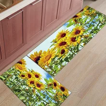 2 шт. Коврики для кухни подсолнух цветок коврики для входной двери ванной гостиной двери коврики домашний декор