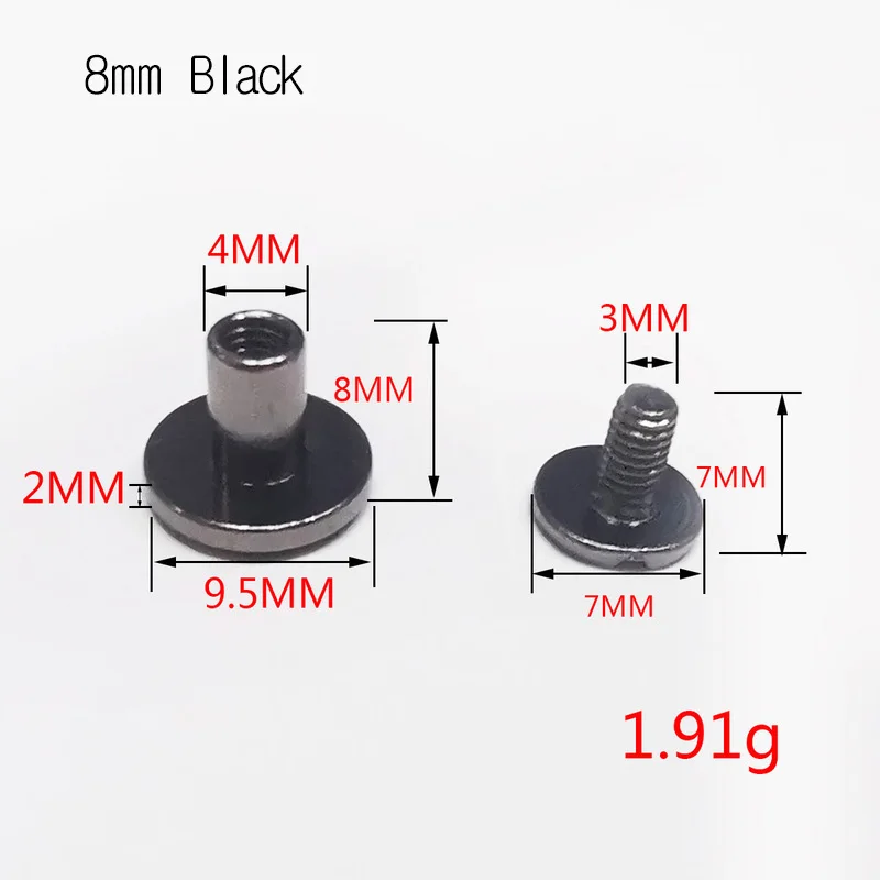 100 Pièces De Rivets En Cuir, Tons Bronze, 9mm X 8mm, Super Pratique Pour Vos Projets DIY