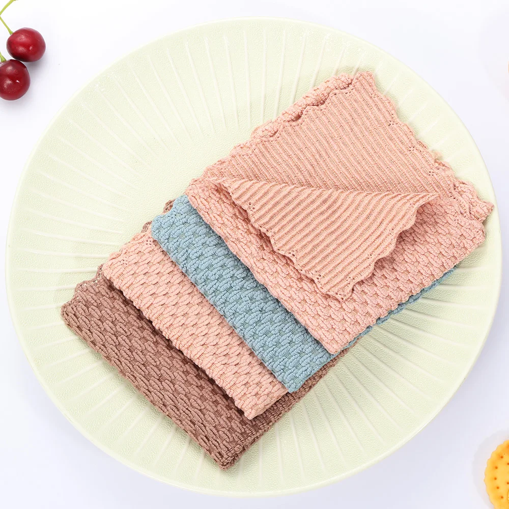 1/2Pcs миндаля фланель анти-смазка вынимаете Тряпки супер впитывающая салфетка из микрофибры для посуды Полотенца Кухня расходные материалы