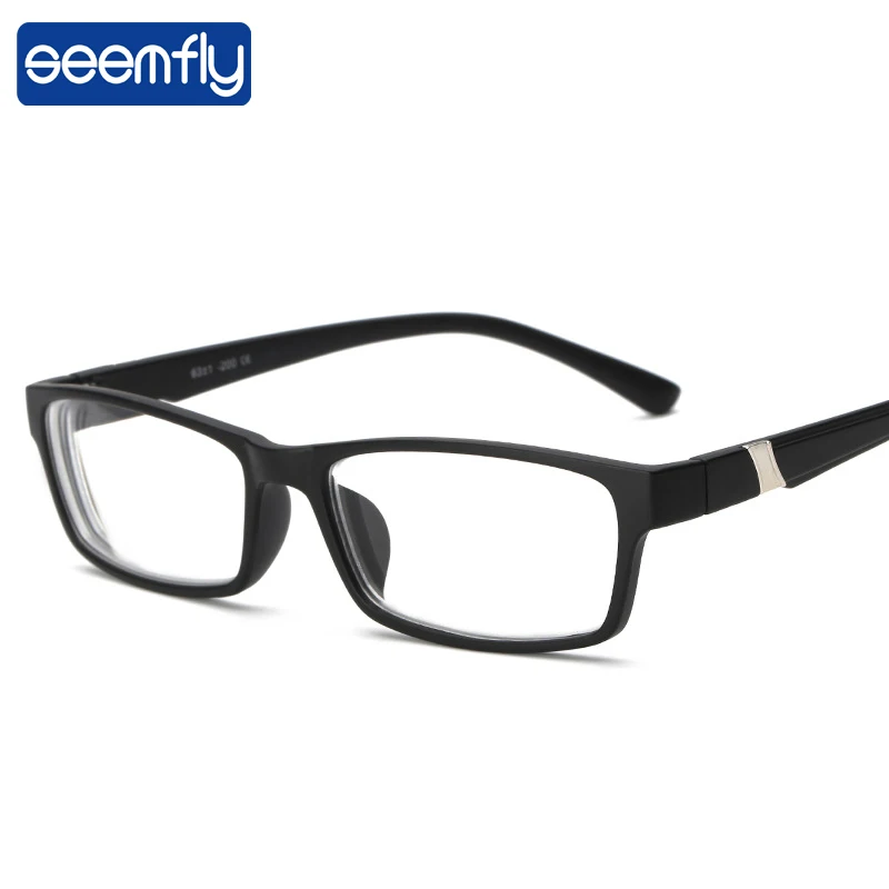 Seemfly terminou miopia óculos para homem e mulher miopia óculos lente de computador perto de óculos de visão curta diopter-1.0 a-2.5 -4.5