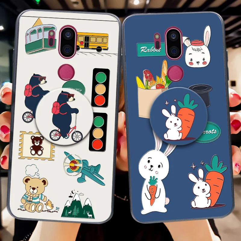 Силиконовый чехол с милым медведем для LG G4 G6 G7 ThinQ роскошная задняя крышка