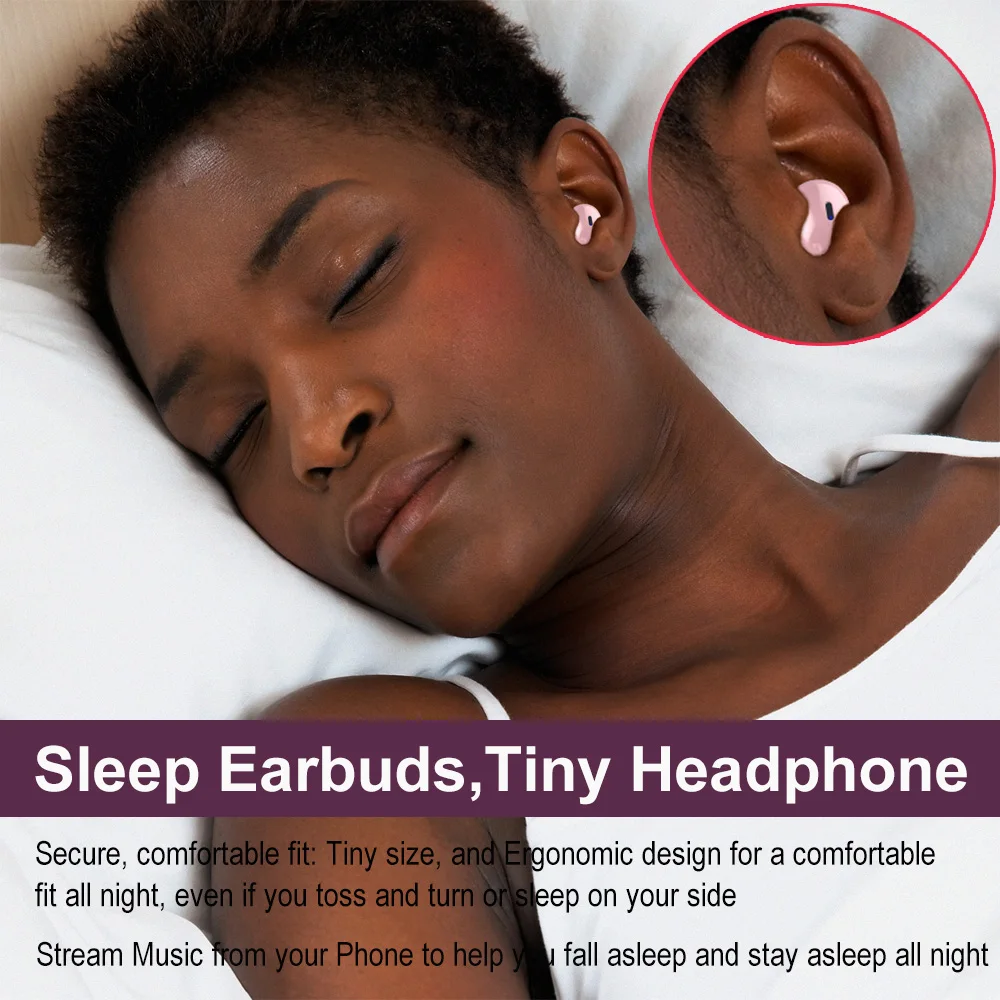 Fone de Ouvido sem Fio para Dormir Pequeno com Bluetooth e Estojo para Recarregar Iphone e Celulares Mini Fone Android - Image 4