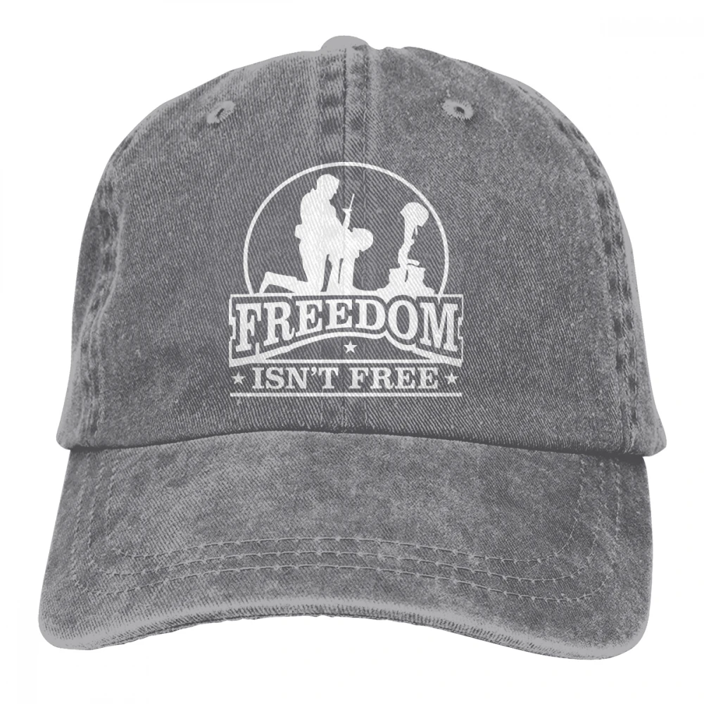 Freedom't Free Veteran Soldier военный США черный унисекс Мужские Женские джинсовые бейсболка с ремешком кепки Регулируемая шляпа для гольфа папа