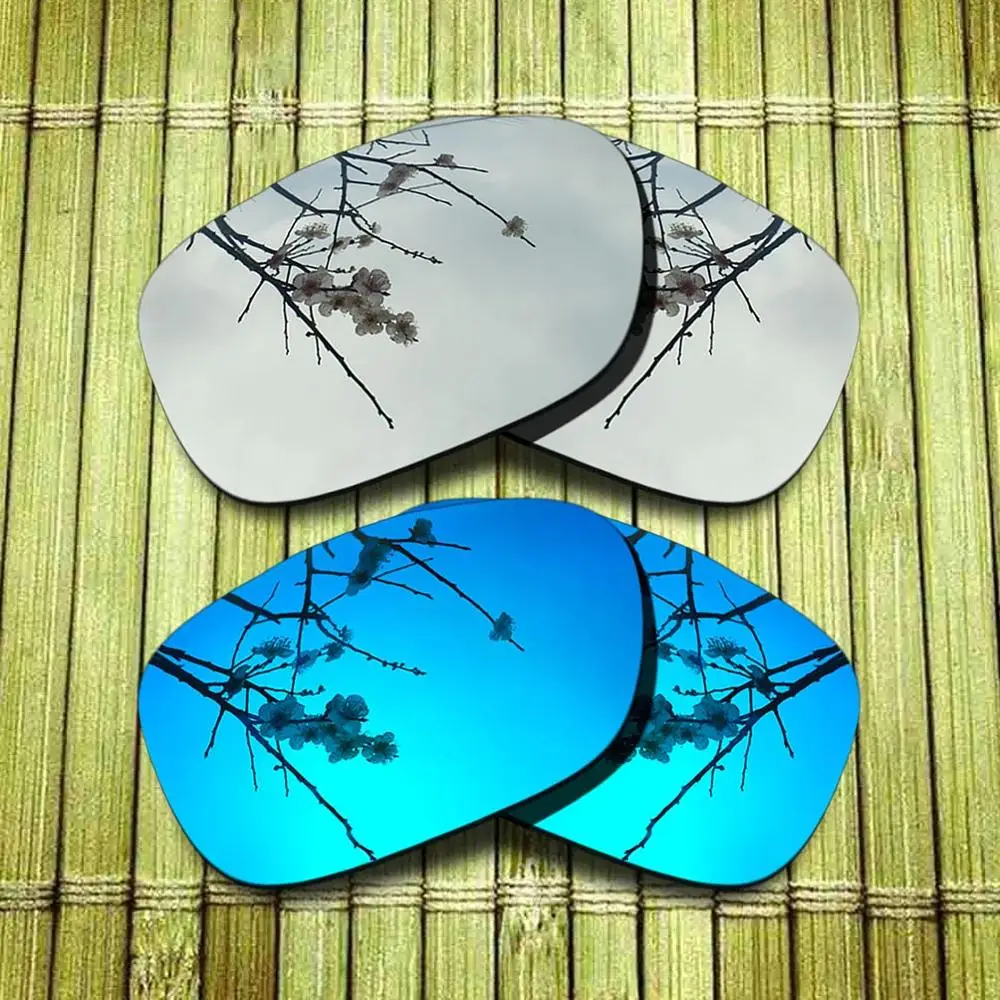 1x Chrome-1x Blue Поляризованных Сменные линзы для-солнцезащитные очки Oakley Солнцезащитные очки Рамка True Цвет зеркальное покрытие-варианты - Цвет линз: 1x Chrome-1x Blue