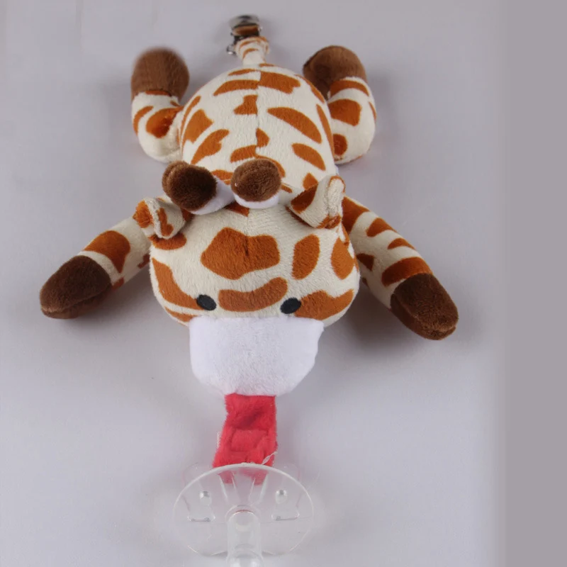 Baby Pacifier Chain Clips Newborn Plush Animal Toys Soother Nipples Holder (not include Pacifier)