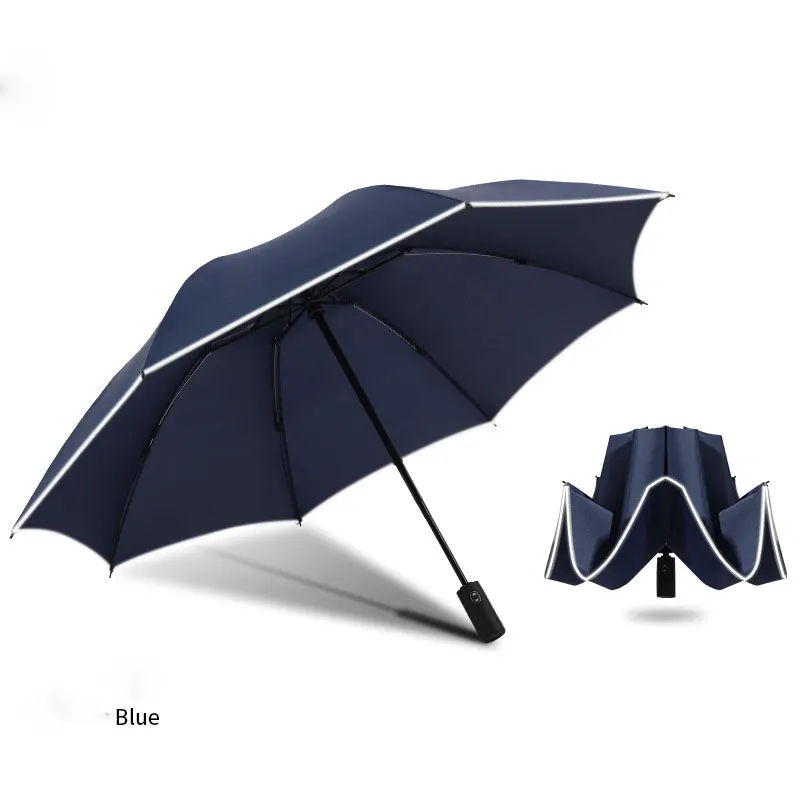 Креативный обратный автоматический зонтик водонепроницаемый ветрозащитный три складной перевернутый наизнанку Портативный Женский подарок