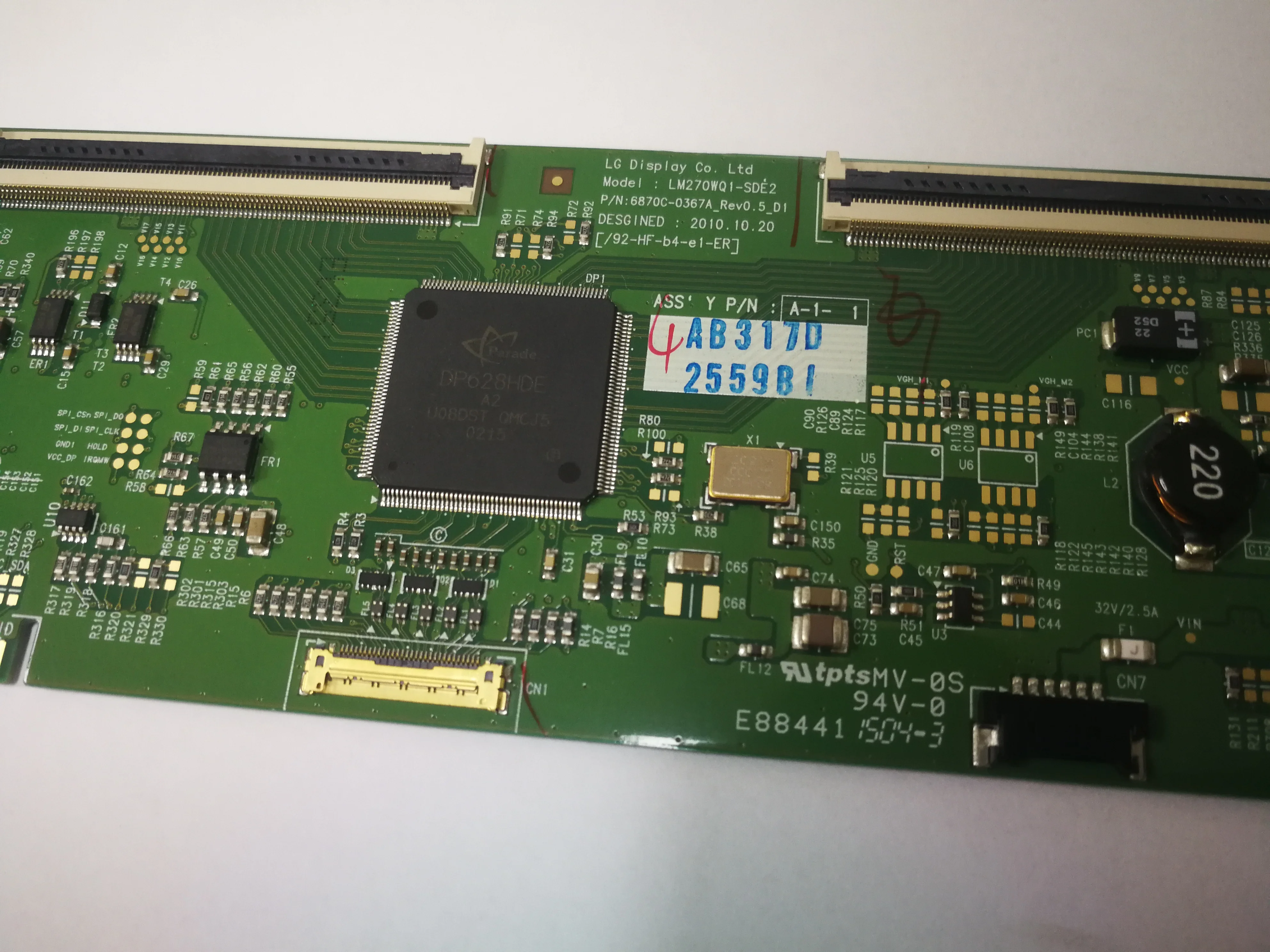  LM270WQ1-SDE2  T-CON TCON , LG imac 27 ġ LM270WQ1(SD)(E2), 6870C-0367A_Rev0.5_D1