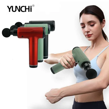 

Massager Protect Muscle Pain Relief Therapy Massage Tissuce Recovery Muscle Stimularot Touch Screen 20 Levels Speed Case 6 Heads