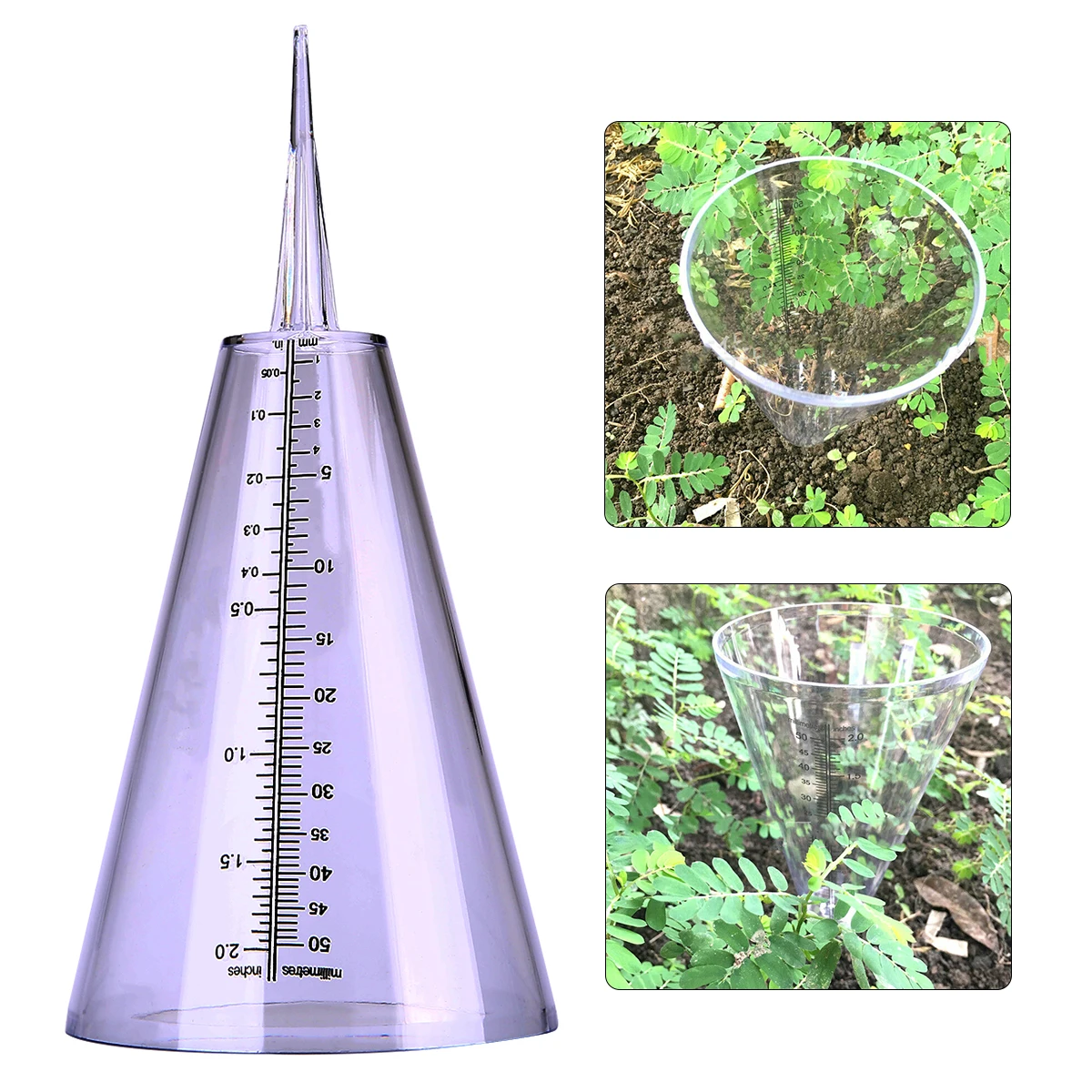 1pcs Rain Gauge Measurement Ground Spike Precipitation Garden Yard Rainfall Gauging Tools