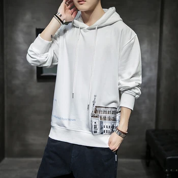 

Streetwear Large Sizes Man Hoodies Trends Printed Men's Sweatshirts Men Clothing Hooded Sweatshirts