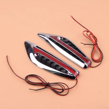 

Red Universal Car DC 12V Steering Fender LED Side Marker Light Turn Signal Lamps Shark Blade