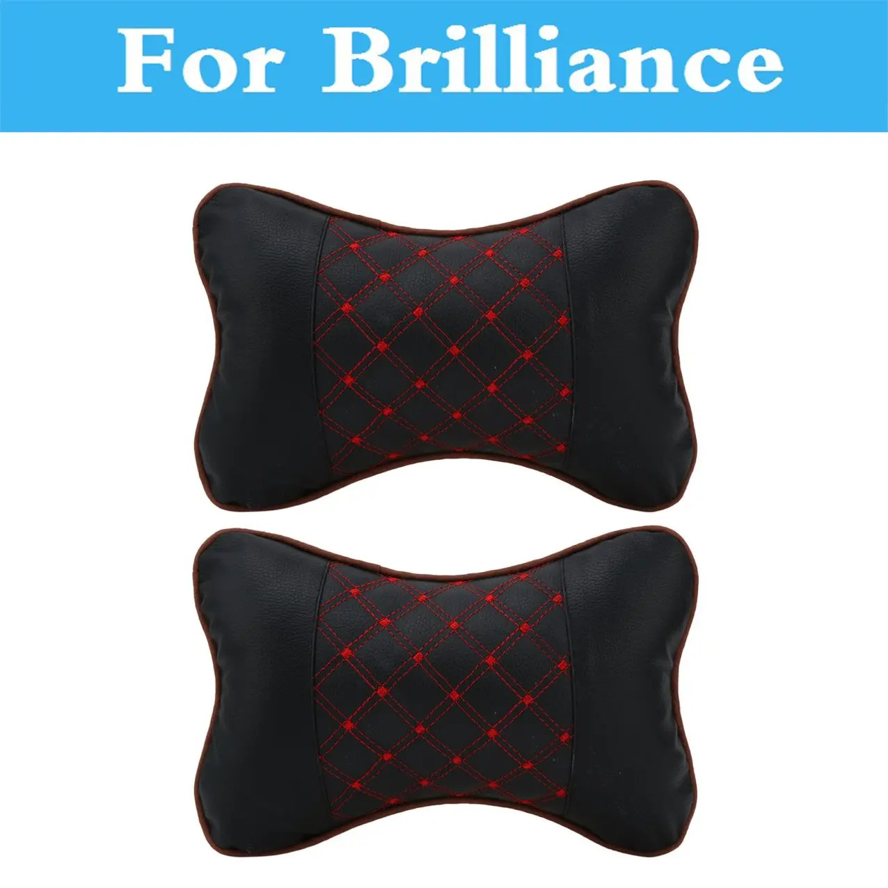 

2pcs Leather Car Headrest Neck Cushion Headrest Pillow For Brilliance M1 (Bs6) M2 (Bs4) (Bc3) M3 V5 Frv (Bs2) H230 H530