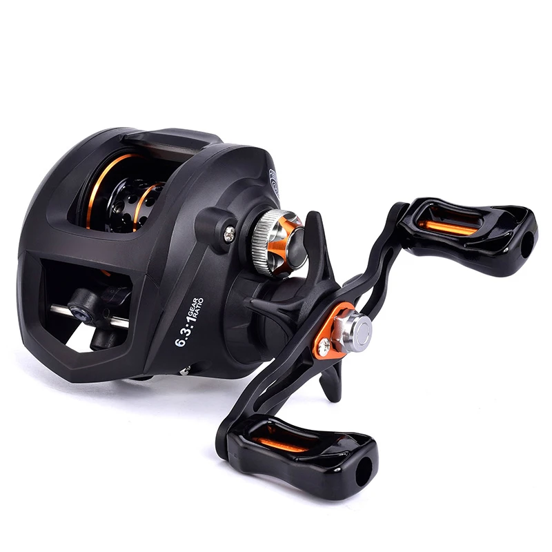 

Baitcasting Fishing Reels 6.3:1 Magnetic Double Brake Carbon Fiber Baitcast Reel High Speed Brake Metal Line Cup Fishing Wheel