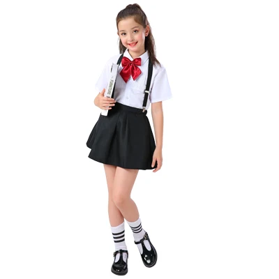 7 видов стилей, японская школьная форма для девочек, Студенческая юбка, JK, японский класс колледжа, хор, сценическая одежда, 100-160 см - Цвет: Style7