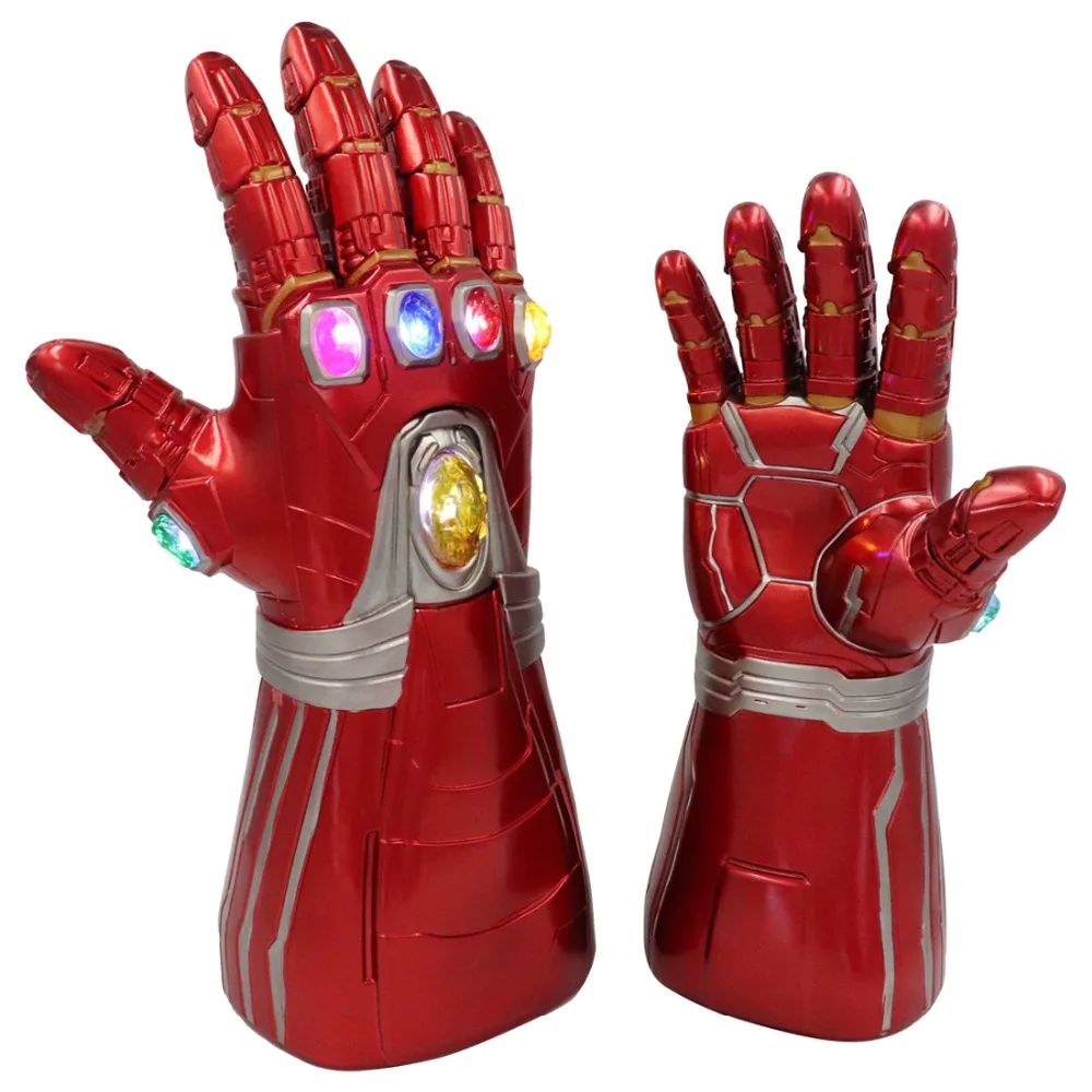 Новинка, Мстители, эндшпиль, супергерой Marvel, Тони Старк, для косплея Железного человека, перчатки на руку, бесконечность, рукавица, правая рука, танос, светодиодный, игрушечные перчатки