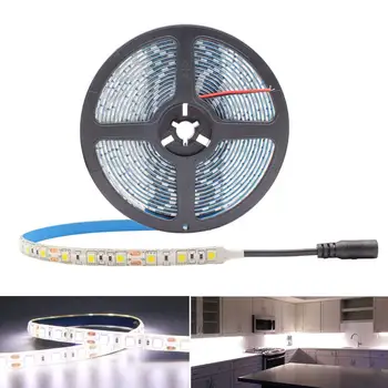 

Weatherproof Cool White LED Light Strip, High Density 5050-16.4 Feet, 300 LEDs, 5000K, 218 Lumens per Foot 12V DC