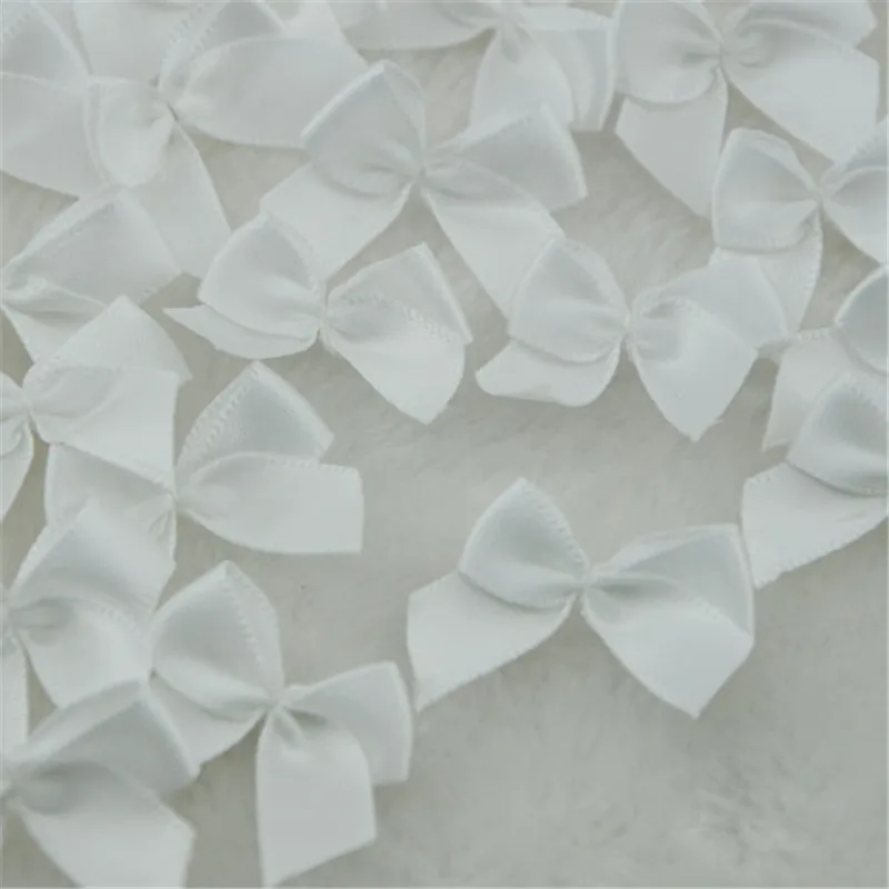 Satin Ribbon Flowers Bows 100pcs Gift Craft Wedding Decoration