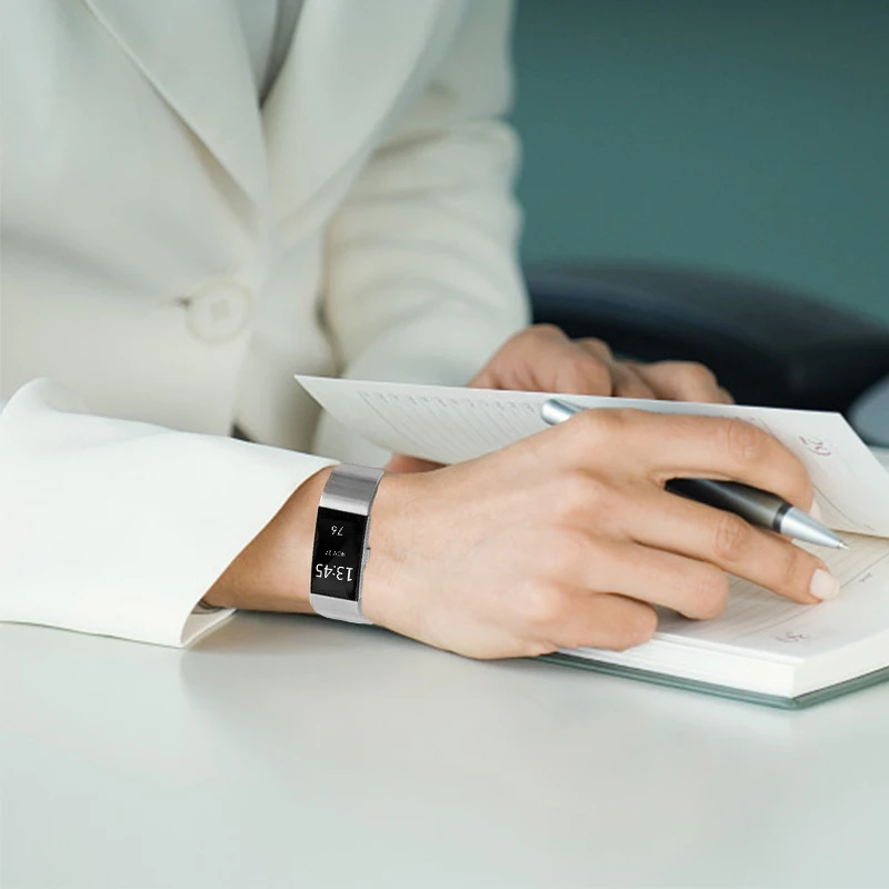 Для Fitbit Charge 2 часы Миланская петля магнитный ремешок для часов металлический браслет из нержавеющей стали S L спортивный Pulseira ремешок