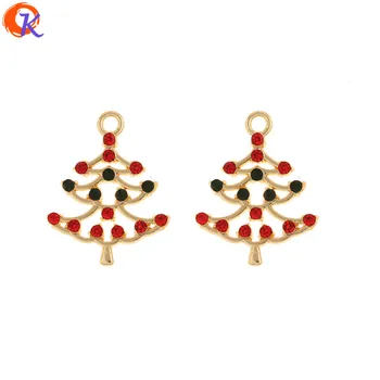 

Cordial Design 17*22MM 100Pcs Jewelry Accessories/Rhinestone Charms/DIY Making/Christmas Tree Pednant/Hand Made/Earring Findings