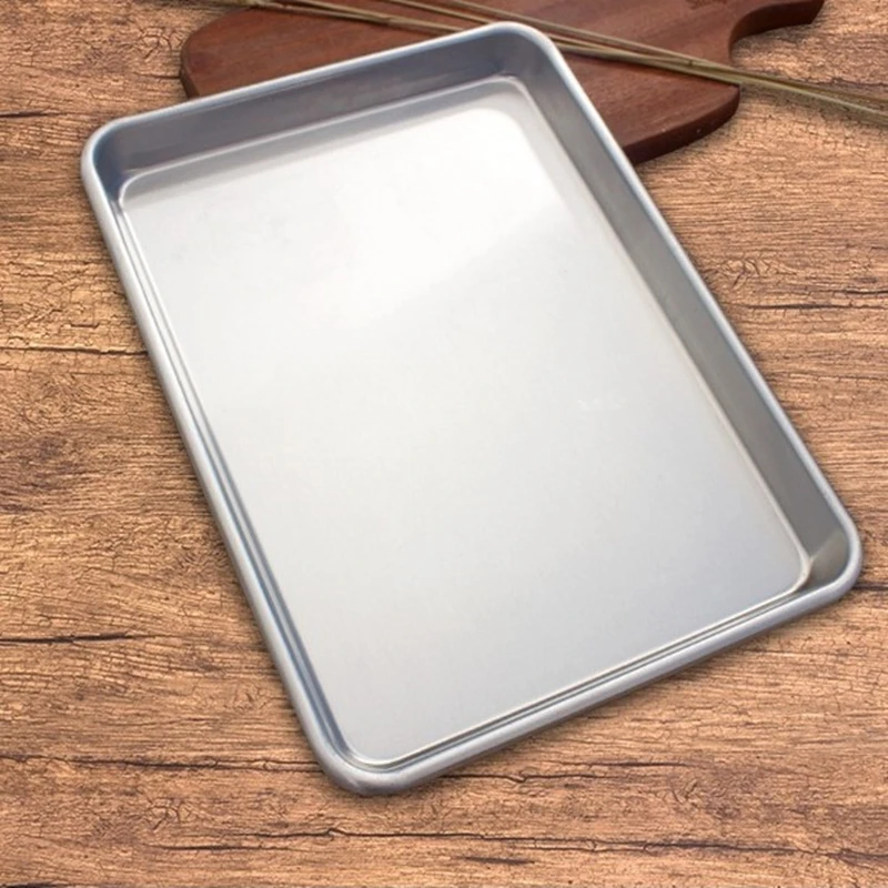 33*45*2.5 CM Kitchen Storage Trays Pan Stainless Steel Rectangle Food Cake Bread Baking Plates Household Bakeware Cooking Tools 5
