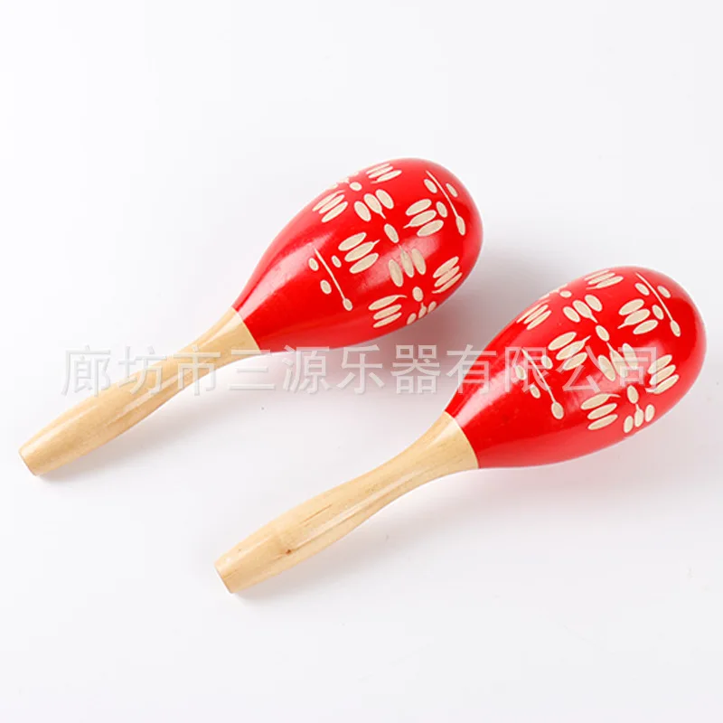 Orff инструменты деревянный мультфильм maracas детская рука обучающая игрушка Деревянный Песок молоток настраиваемый