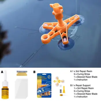 

Windshield Repair Kit Quick Fix Car Cracked Glass Windscreen Repair Tool Kit Resin Sealer DIY Auto Window Screen Polishing