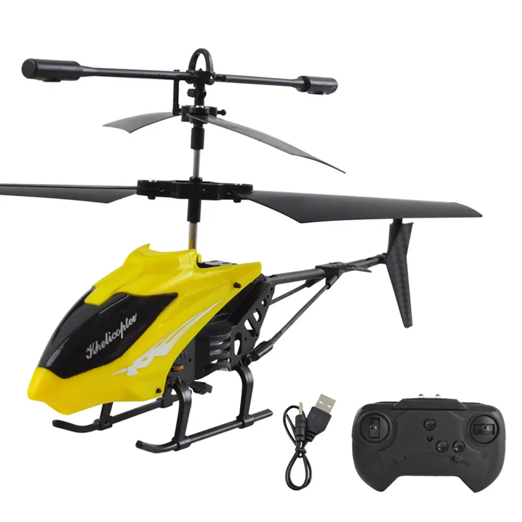 Мини Rc вертолет Rc игрушки для детей мальчиков инфракрасный индукционный пульт дистанционного управления игрушки Rc 2ch гироскоп вертолет Rc Дрон Wy4 - Цвет: Цвет: желтый