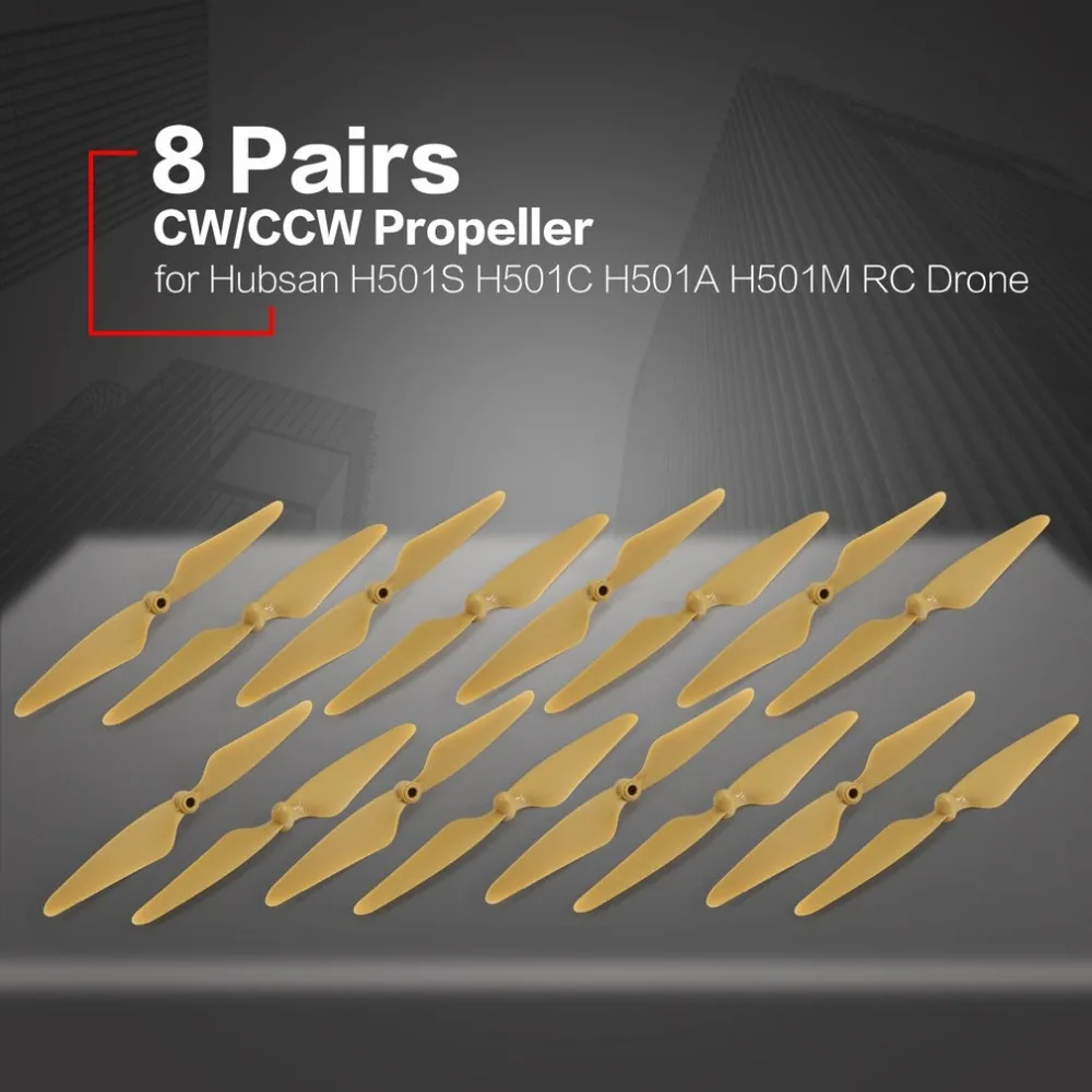 8 Pairs CW/CCW Propeller Props Blade RC Parts for Hubsan H501S H501C H501A H501M 501 RC Quadcopter RC Drone Aircraft