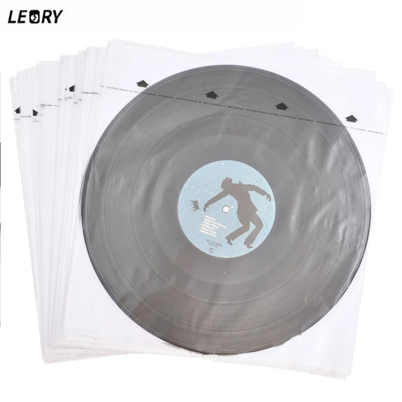 LEORY 20Pcs 12inch Vinyl-Record Protecter LP-Record HDPE Bags Antistatic Sleeves Inner Plastic Cover Container