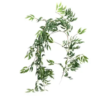 

Fashion Gray/Green Artificial Eucalyptus Rattan Simulation Willow Leaves Garden Decoration Restaurant Party Photo Props
