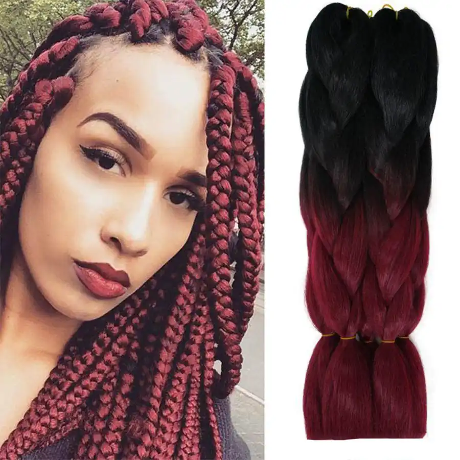 Jumbo Braids Hair Accessories Long Ombre Jumbo Synthetic Braiding