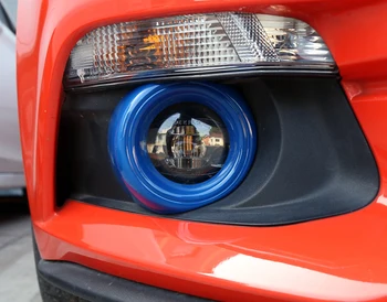 

For Ford Mustang 2015-2017 Accessories ABS Front Fog Lamp Decorative Strips Trims 2 Pcs