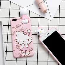 Стерео hello kitty Iphone6 чехол для телефона классная девушка iPhone 6 S чехол милый мультфильм силикагель KT Cat 7plus чехол