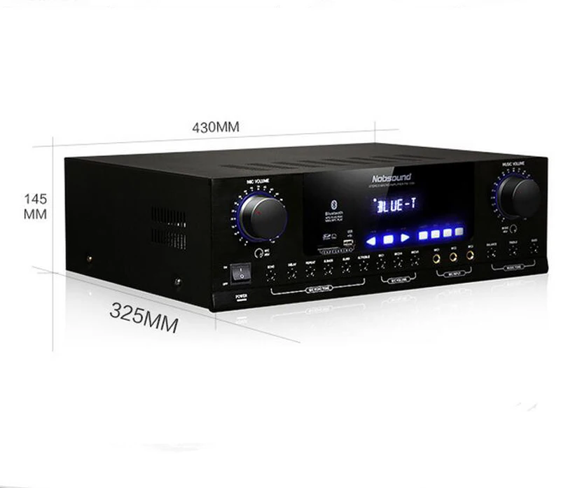 Профессиональный KTV Караоке Nobsound PM1000 Bluetooth усилитель с поддержкой MP5 USB/SD