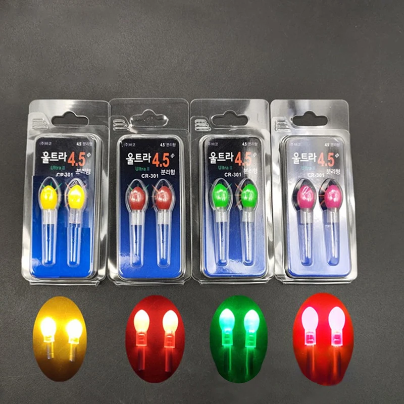 Flotteur lumineux LED électrique pour pêche de nuit en eau sombre, modèle 1 ou 2 pièces sur batterie