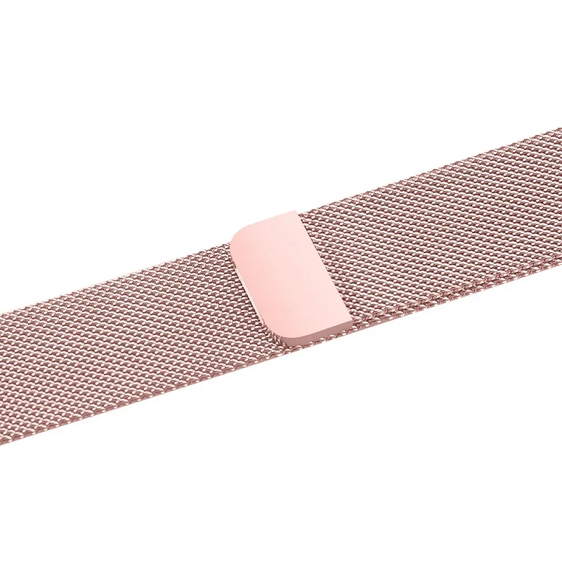 Pink gold Ремешок для часов, Миланская петля, ремешок для наручных часов Apple Watch 38 мм, 42 мм, Нержавеющая сталь магнитный браслет для наручных часов iWatch серии 1/2/3/4/5 40 мм 44 мм - Цвет ремешка: Pink gold