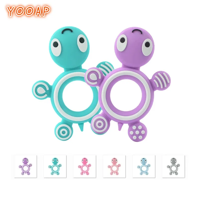 

Silicone Baby Teethers Turtle 1PC Food Grade Tortoise Silicone Tiny Rod Children's Goods Nurse Gift Baby Teether Toys Bite Bites