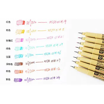 

pigment brush pen set Sketch Pens Professional Drawing Markers Stationery Art Supplies needle marker pen set