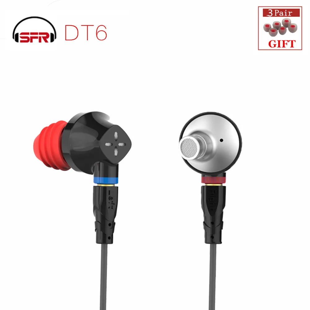 SENFER DT6 1BA+ 1DD гибридные наушники в ухо HIFI спортивные наушники для бега съемный MMCX кабель PT25 PT15 DT8 T2 ZST 24h